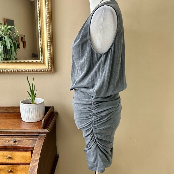 Anthropologie Sundry Pleated Shoulder Ruched Mini Dress Tank Sleeveless - Picture 6 of 15